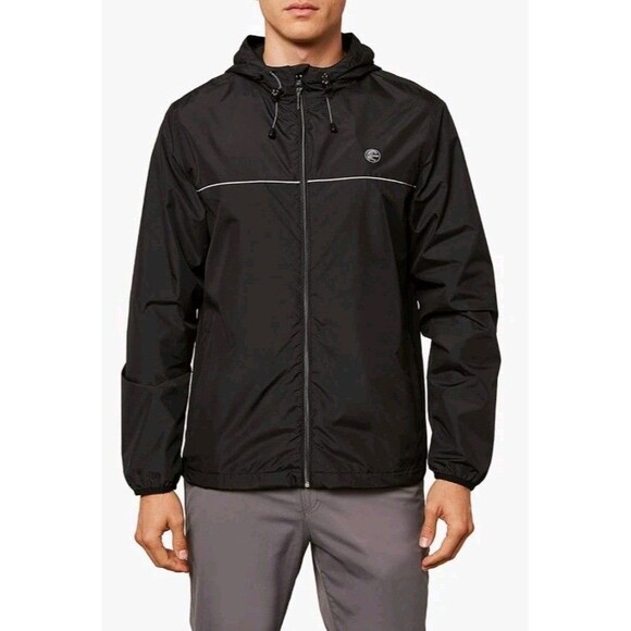 O'NEILL Nomadic Men's Black Lightweight Hooded Jacket Water-Resistant Durable M - Picture 1 of 8